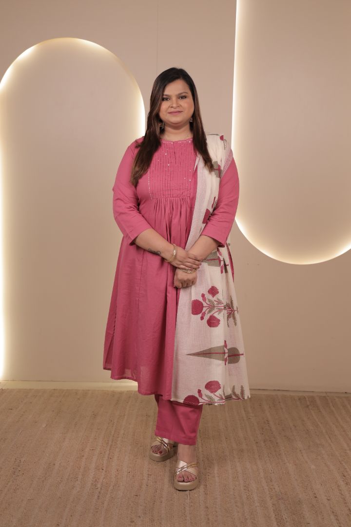Rozana Suit Set - Pink