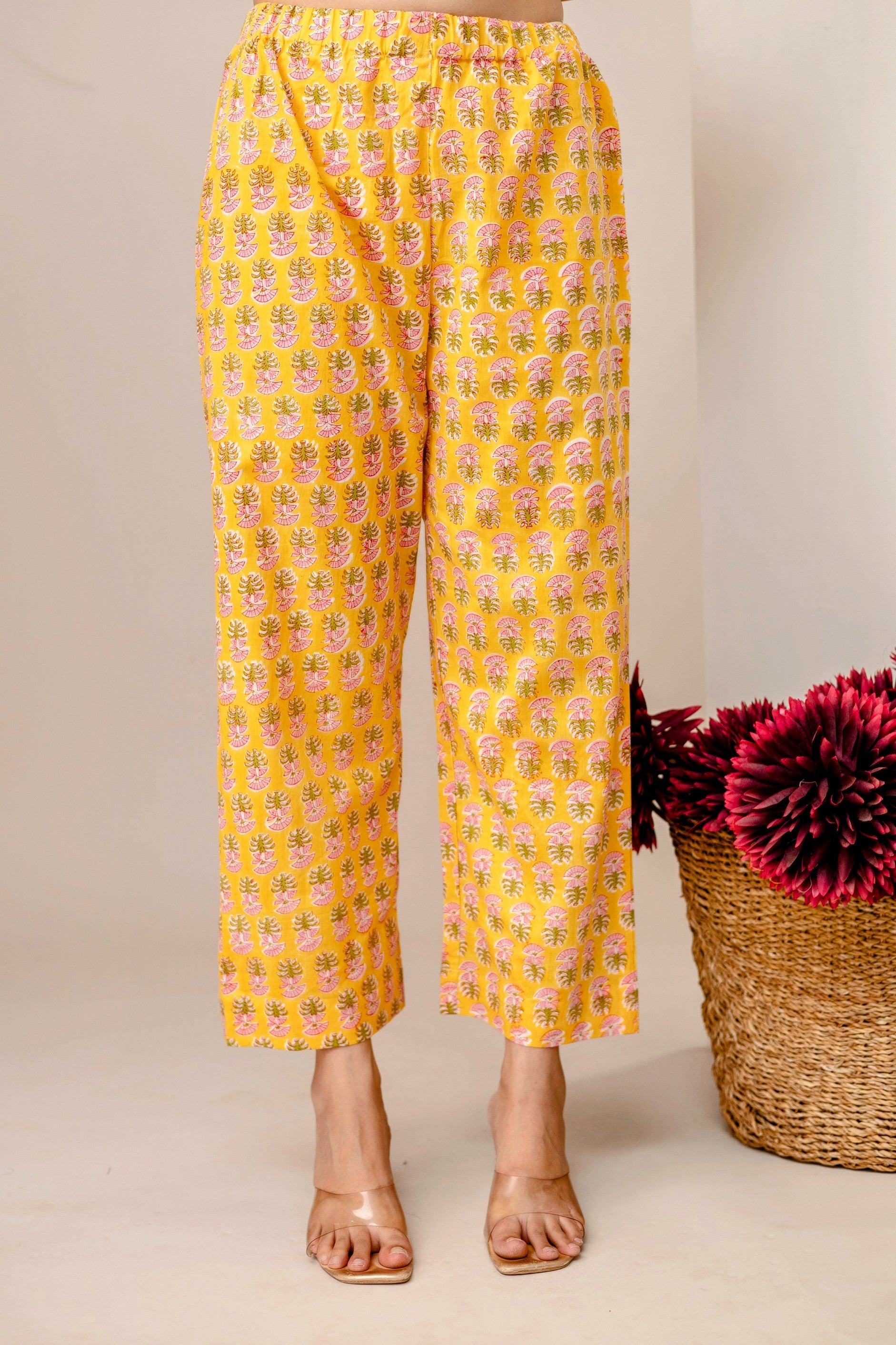 Ambar Hues Co-ord Set - Yellow Butti