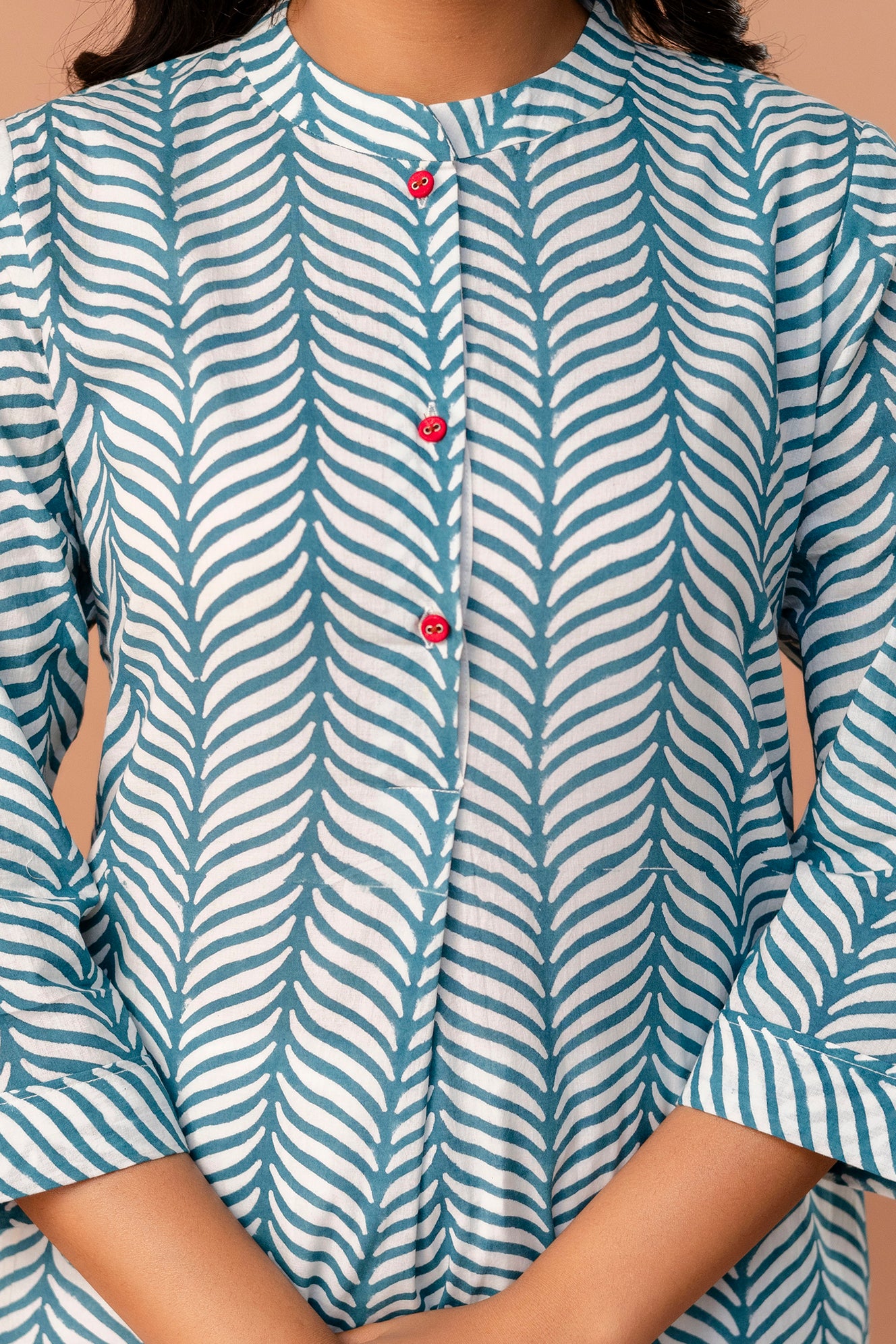 Ambar Hues Co-ord Set - Blue White