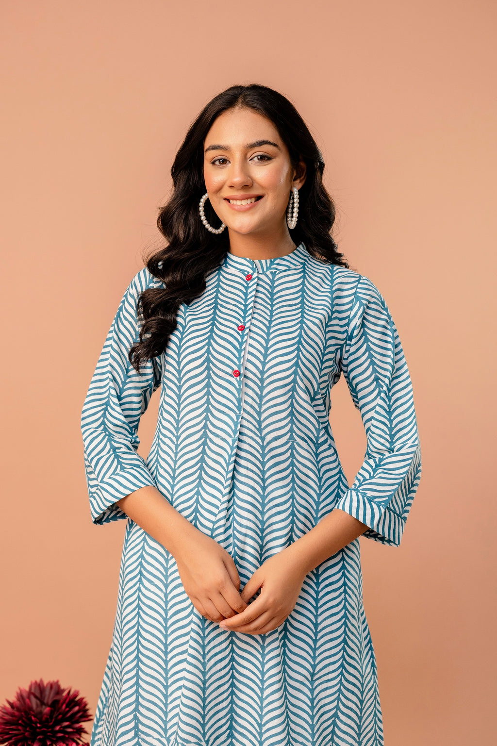 Ambar Hues Co-ord Set - Blue White