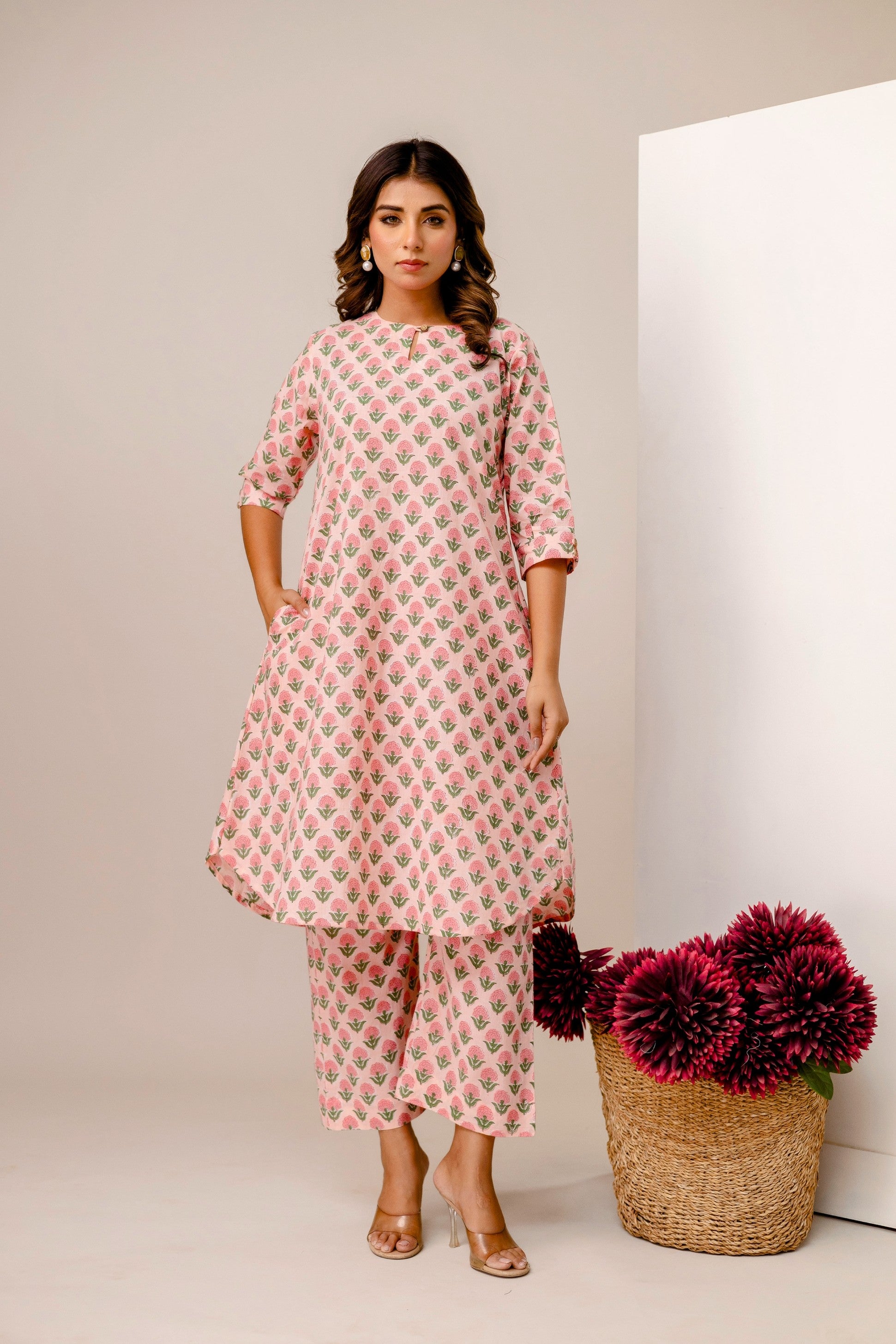 Ambar Hues Co-ord Set - Light Pink