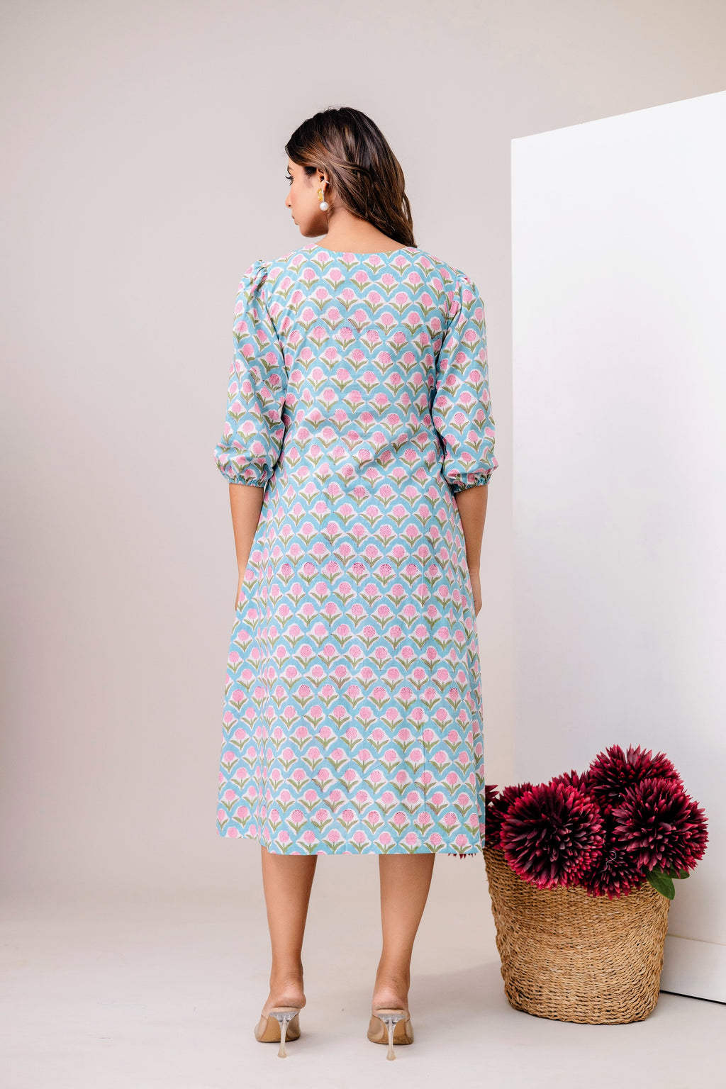 Ambar Hues Dress - Aqua Blue
