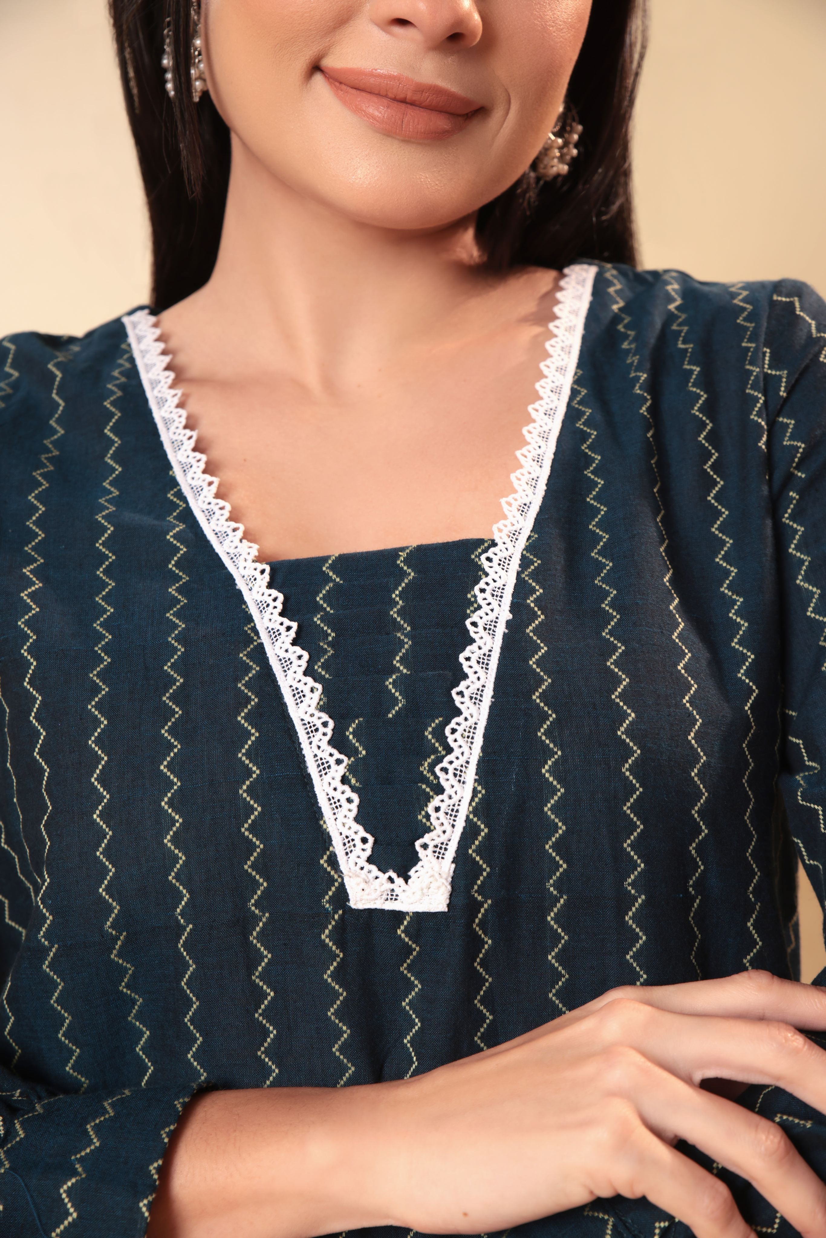 Raahi Co-ord Set - Blue White