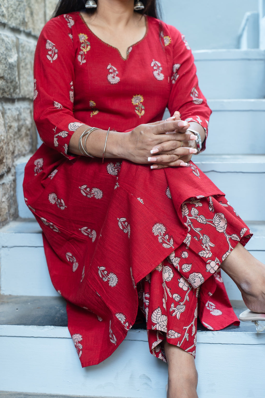 Rozana Co-ord Set - Red