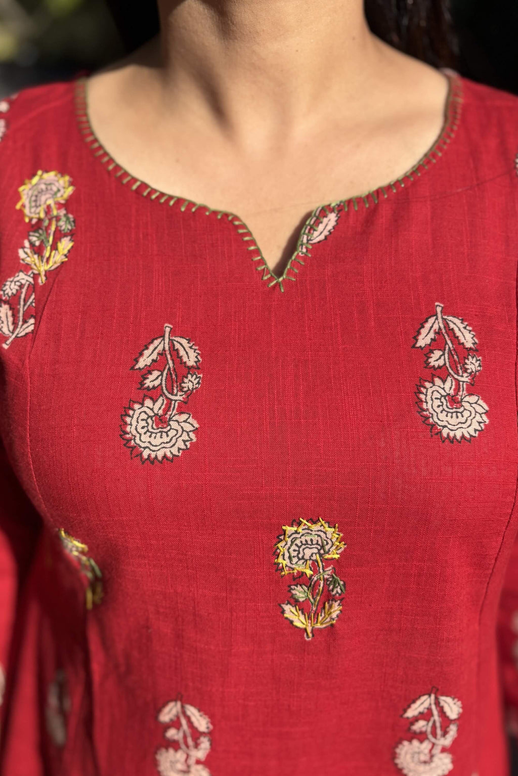 Rozana Co-ord Set - Red