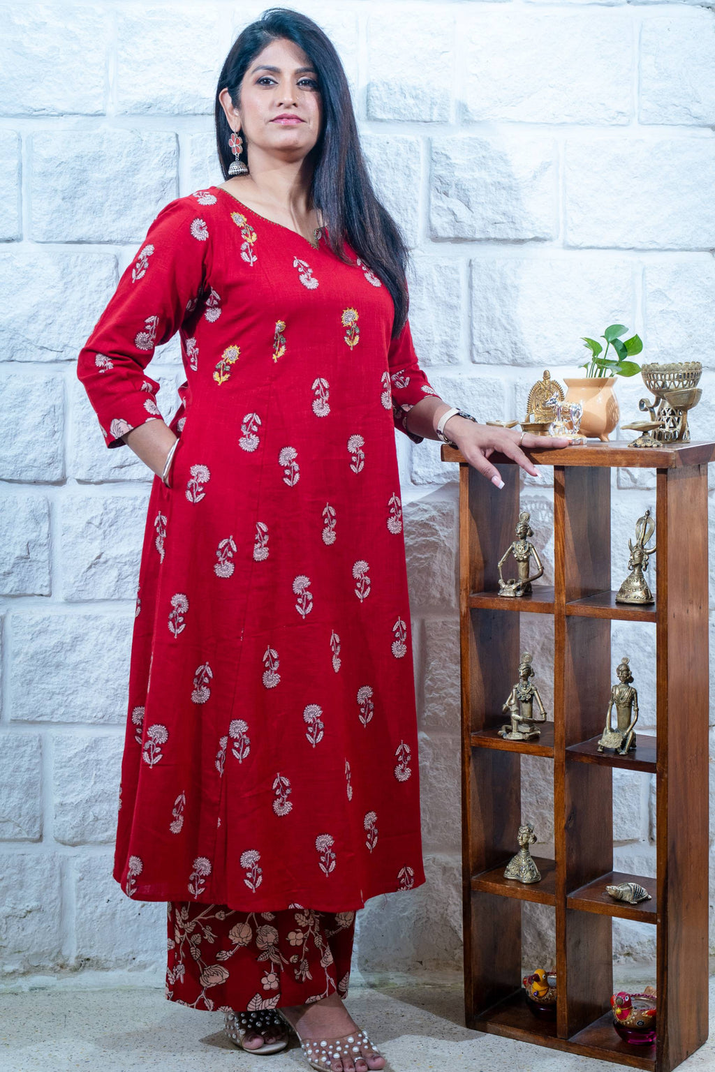 Rozana Co-ord Set - Red