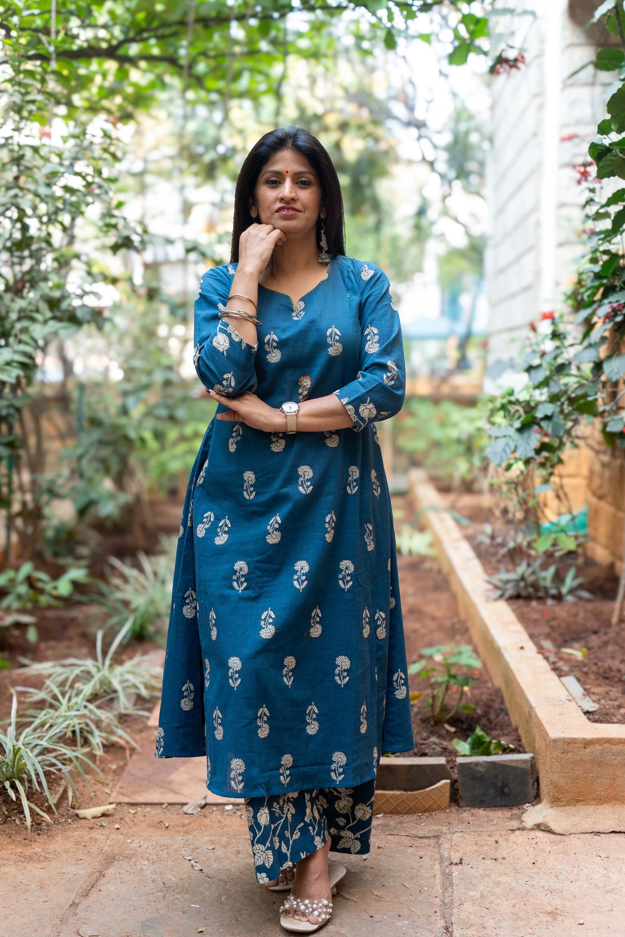 Rozana Co-ord Set - Teal Blue