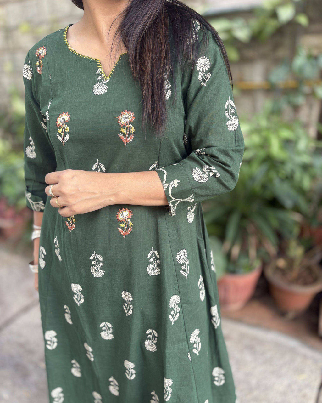 Rozana Co-ord Set - Bottle Green