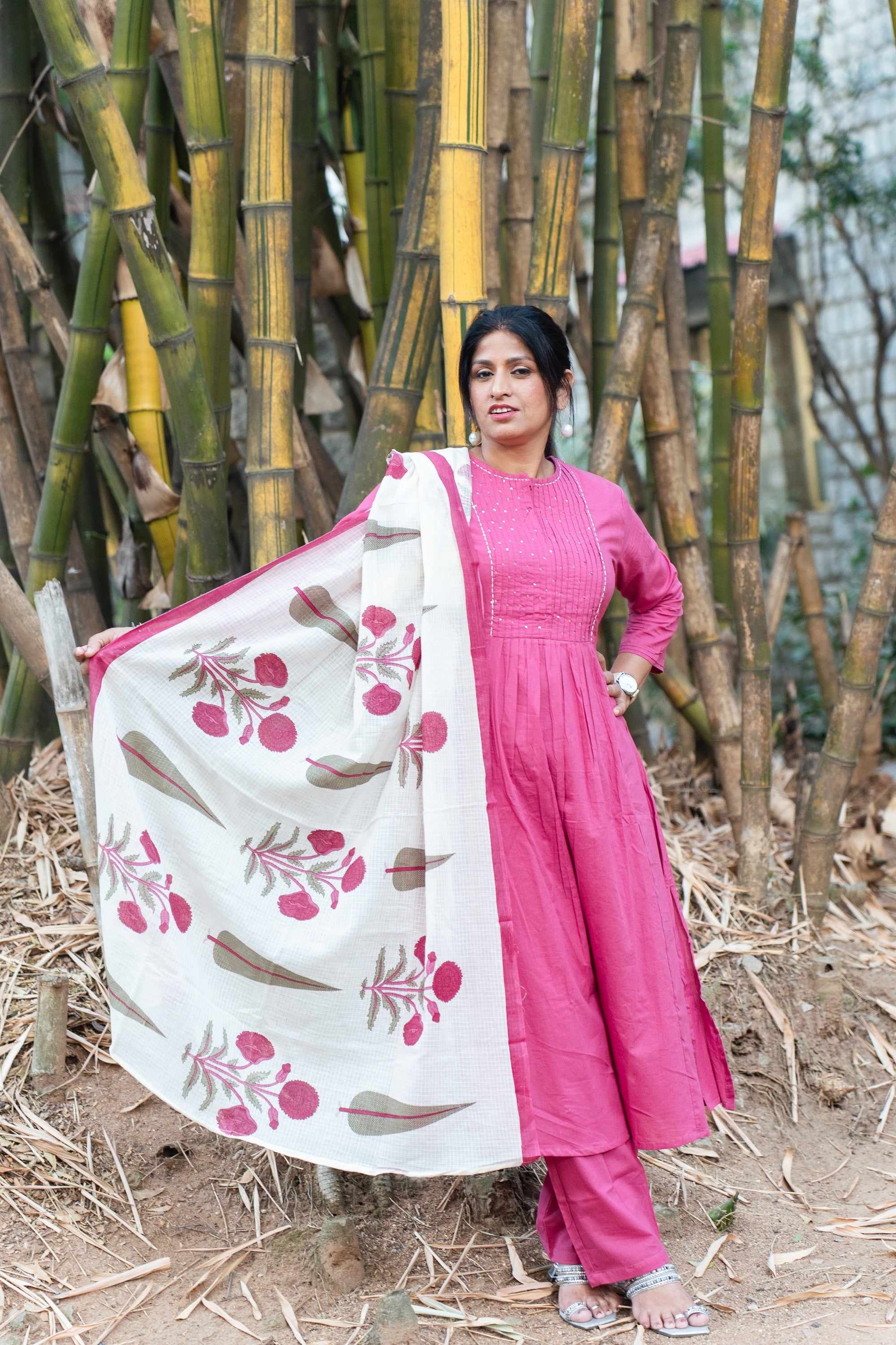 Rozana Suit Set - Pink