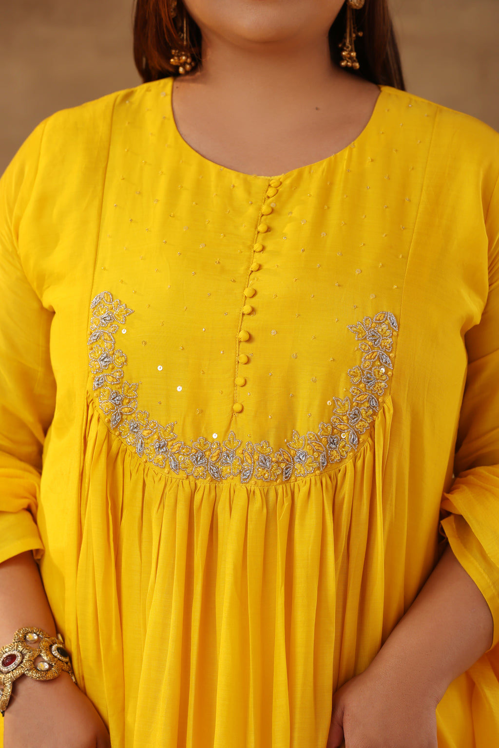 Sitara Suit Set - Yellow Mul