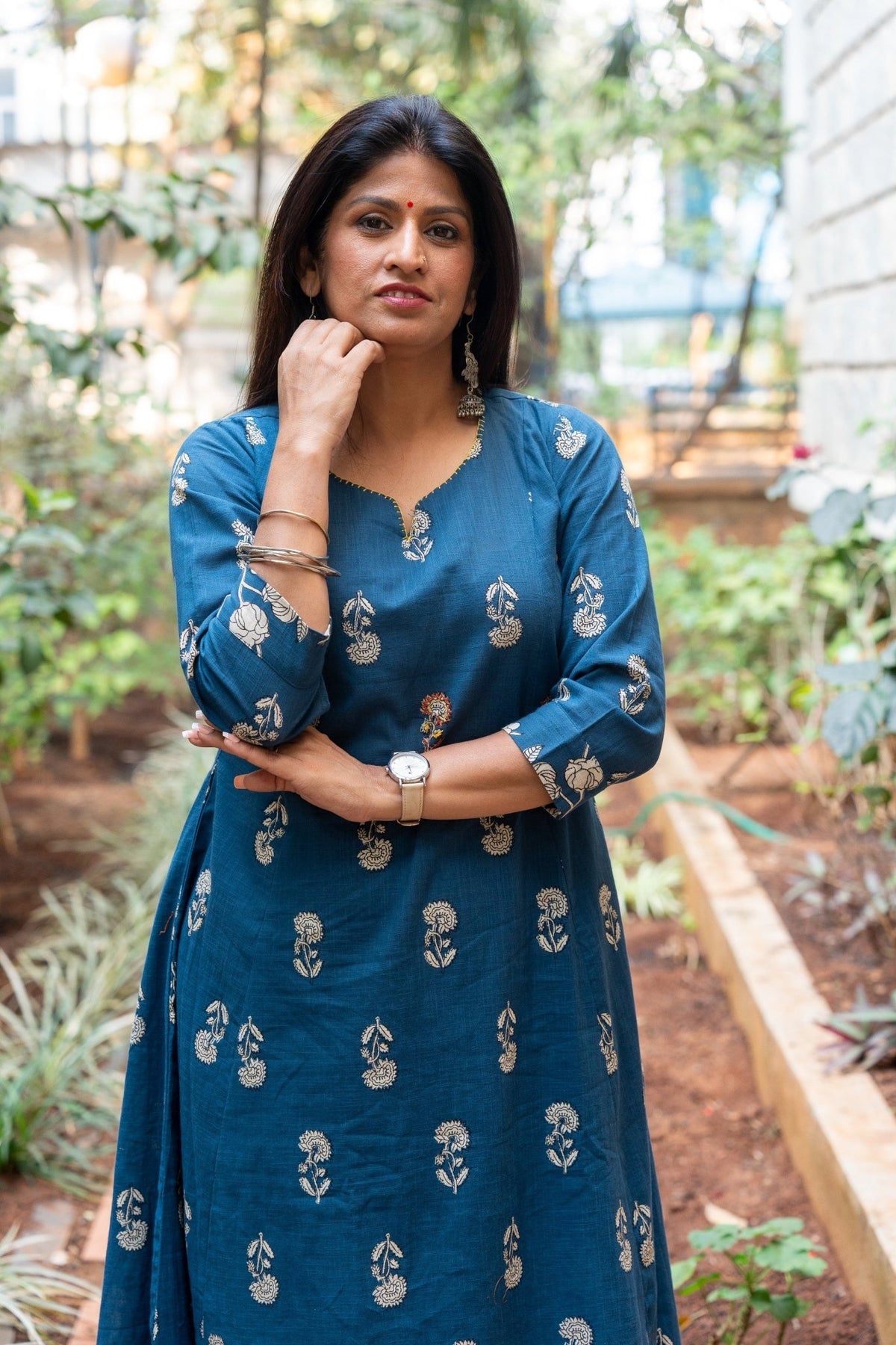Rozana Co-ord Set - Teal Blue