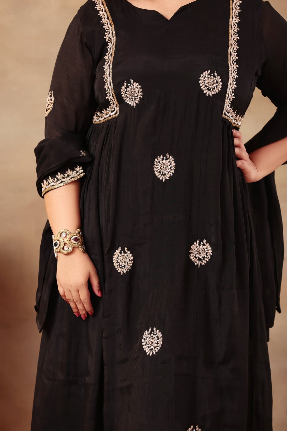 Sitara Suit Set - Black Gold